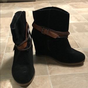 MIA booties with brown straps